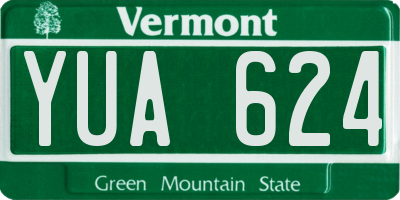 VT license plate YUA624