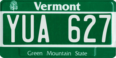 VT license plate YUA627