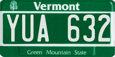 VT license plate YUA632