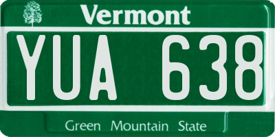 VT license plate YUA638