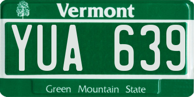 VT license plate YUA639