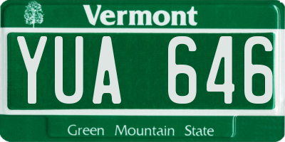 VT license plate YUA646
