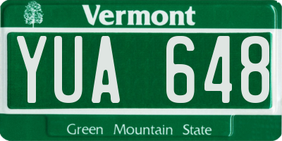 VT license plate YUA648