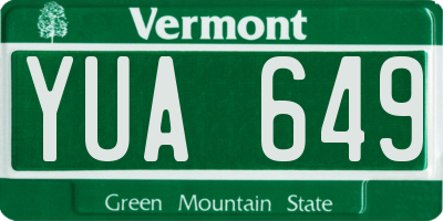 VT license plate YUA649