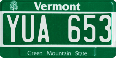 VT license plate YUA653