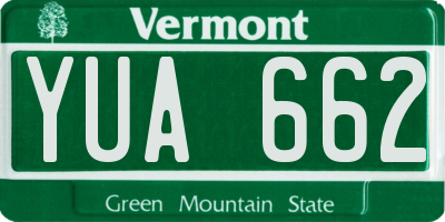 VT license plate YUA662
