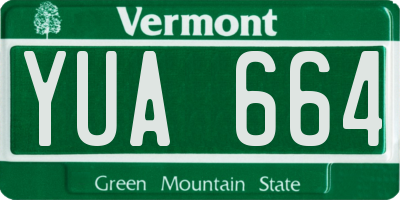 VT license plate YUA664