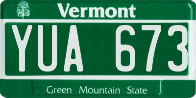 VT license plate YUA673