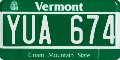VT license plate YUA674