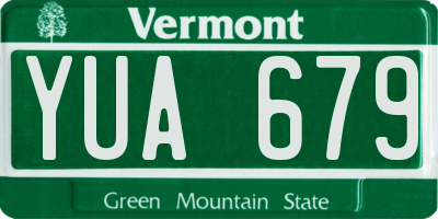 VT license plate YUA679