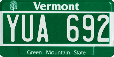 VT license plate YUA692