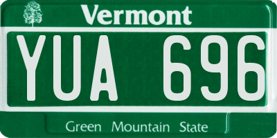 VT license plate YUA696