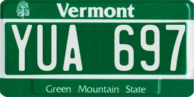 VT license plate YUA697
