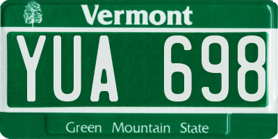 VT license plate YUA698