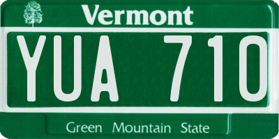 VT license plate YUA710