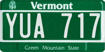 VT license plate YUA717