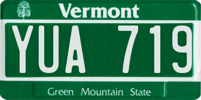 VT license plate YUA719