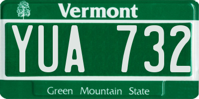 VT license plate YUA732