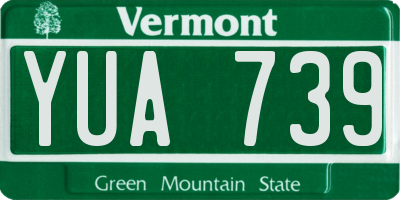 VT license plate YUA739