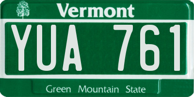 VT license plate YUA761