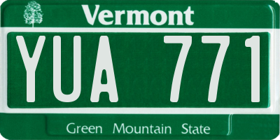 VT license plate YUA771