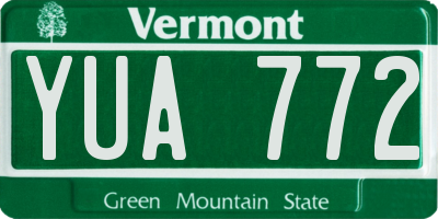 VT license plate YUA772