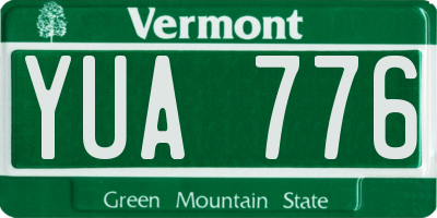VT license plate YUA776
