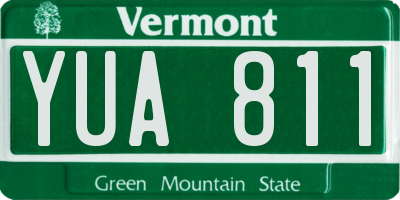 VT license plate YUA811