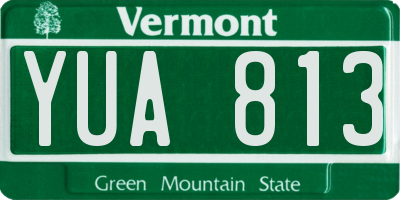 VT license plate YUA813