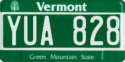 VT license plate YUA828
