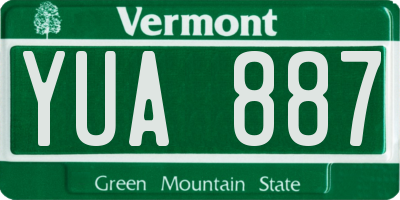 VT license plate YUA887