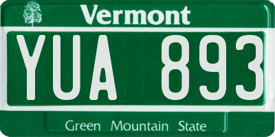 VT license plate YUA893