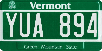 VT license plate YUA894