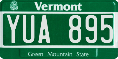 VT license plate YUA895