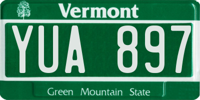 VT license plate YUA897