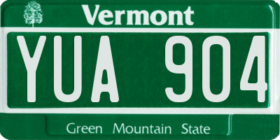 VT license plate YUA904