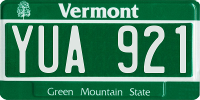 VT license plate YUA921
