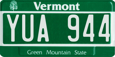 VT license plate YUA944