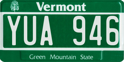VT license plate YUA946