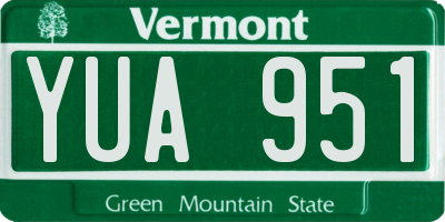 VT license plate YUA951