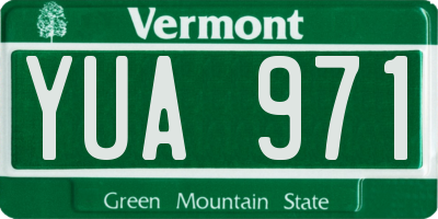 VT license plate YUA971