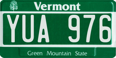 VT license plate YUA976