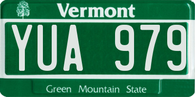 VT license plate YUA979