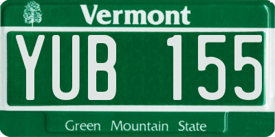 VT license plate YUB155