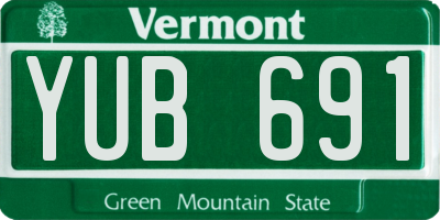 VT license plate YUB691