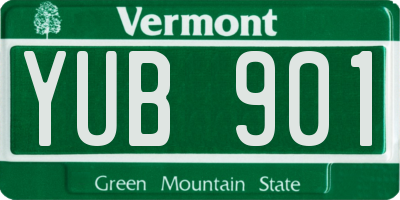 VT license plate YUB901