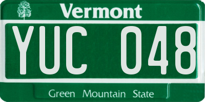 VT license plate YUC048