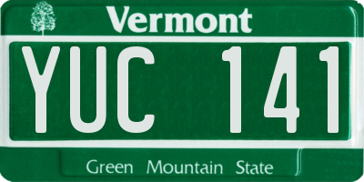 VT license plate YUC141