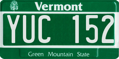 VT license plate YUC152