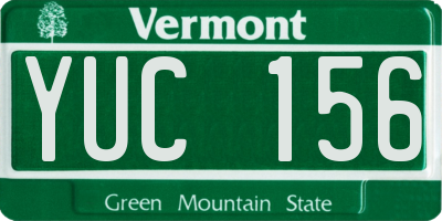 VT license plate YUC156